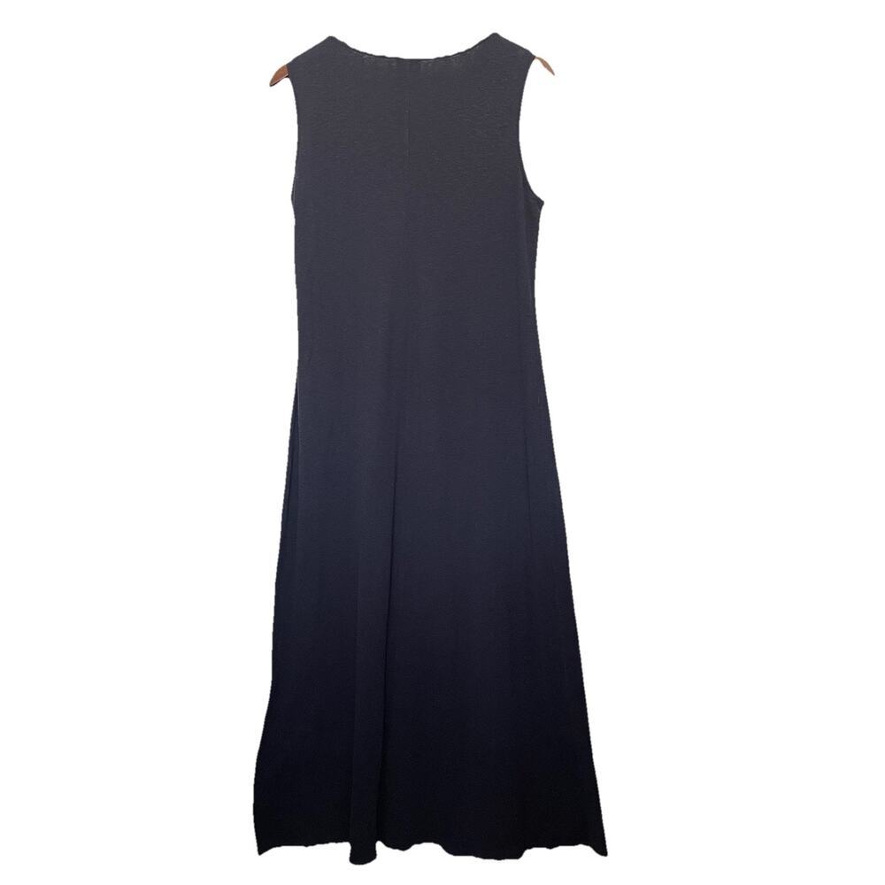J. Jill Maxi Dress Linen Blend Embroidered Beachy Coastal vacation - Picture 2 of 5